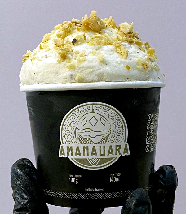 Sorvete Amanauara sabor CASTANHA DO BRASIL