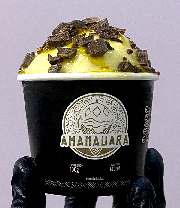 Sorvete Amanauara sabor BAUNILHA TRUFADA